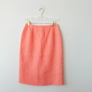 LORO PIANA Skirt 44 Italian Pink Cashmere MEDIUM Luxury Fall Peach Fuzz $2,850